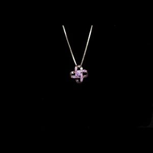 Purple Clover Necklace NWOT